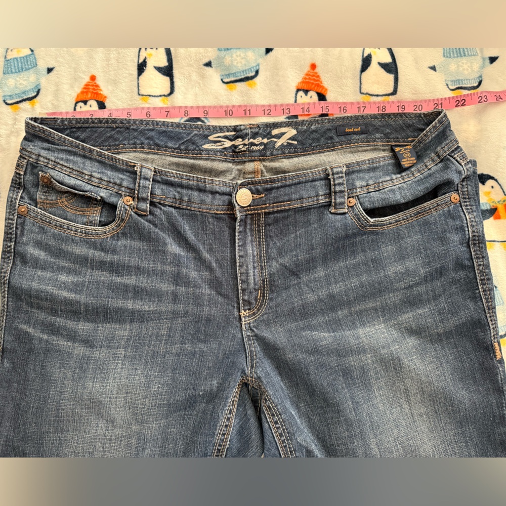 Seven7 Women's Boot Cut Jeans - Dark Blue